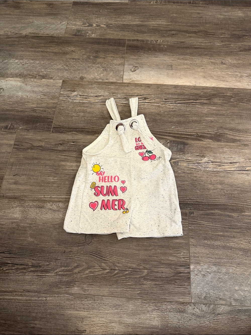 Sorta‎ Baby Girls Cream Summer Graphic Romper - 'Hello Summer'